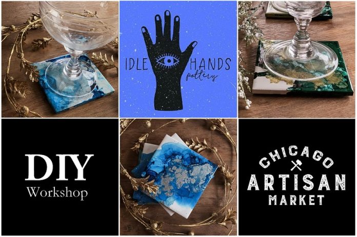 IdleHandsPottery_DIYCoasterArt_DIYClass_Facebook_800x532 DIY Coaster Art Workshop at Chicago Artisan Market